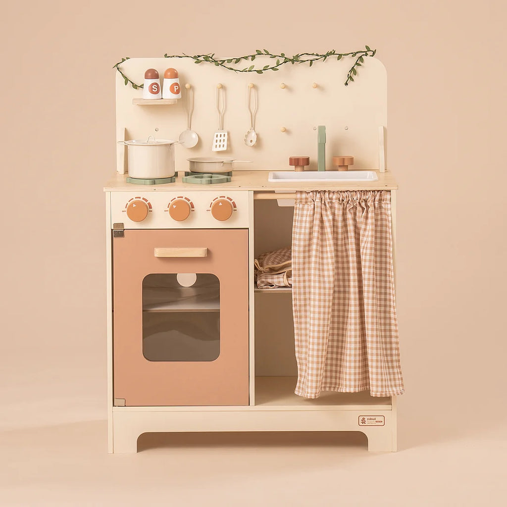 ROBUD Rustic Wooden Play Kitchen - TOYBOX Toy Shop