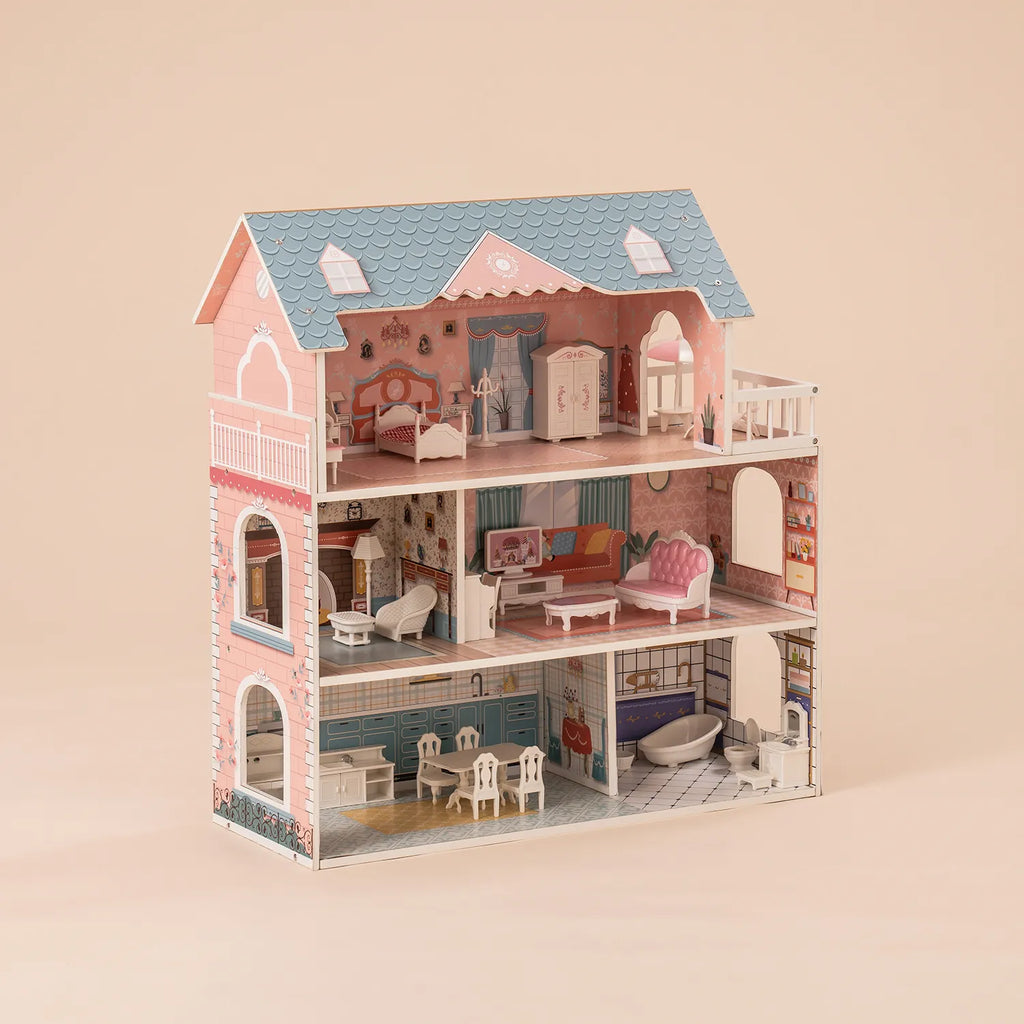 ROBUD Wooden Dollhouse for with Furniture - TOYBOX Toy Shop