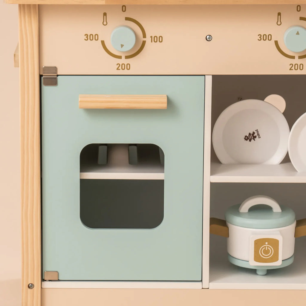 Robud Kitchen ROBUD Deluxe Wooden Kitchen Pretend Playset with Accessories | Buy ...