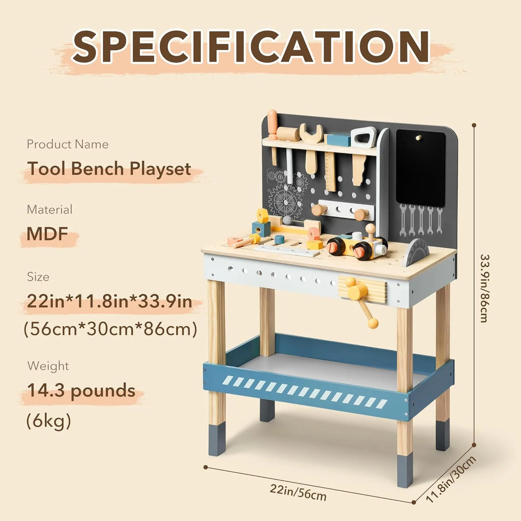 ROBUD Wooden Tool Workbench - TOYBOX Toy Shop