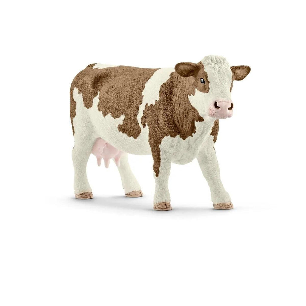 SCHLEICH 13801 Simmental Cow Figure - TOYBOX Toy Shop