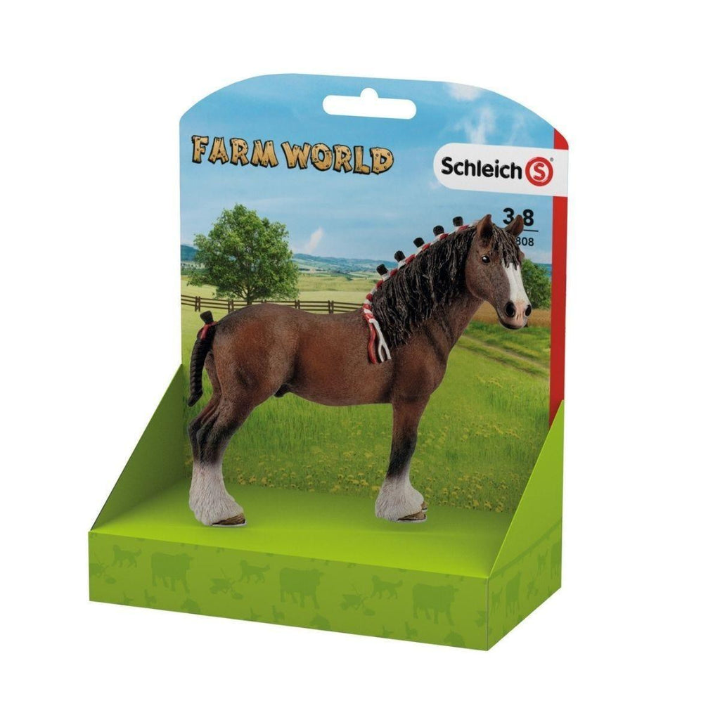 SCHLEICH 13808 Clydesdale Gelding Horse Figure - TOYBOX Toy Shop
