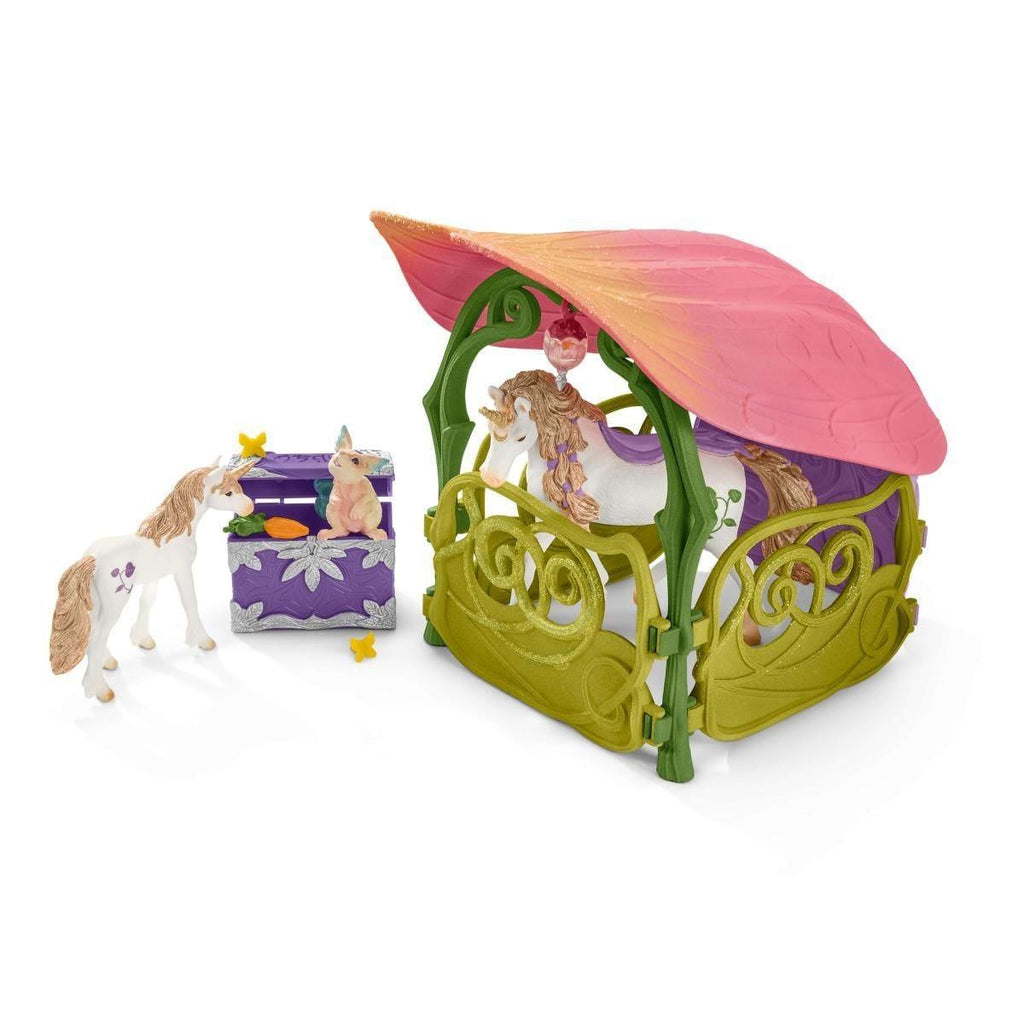 Schleich 42445 Glittering Flower House With Unicorns - TOYBOX Toy Shop