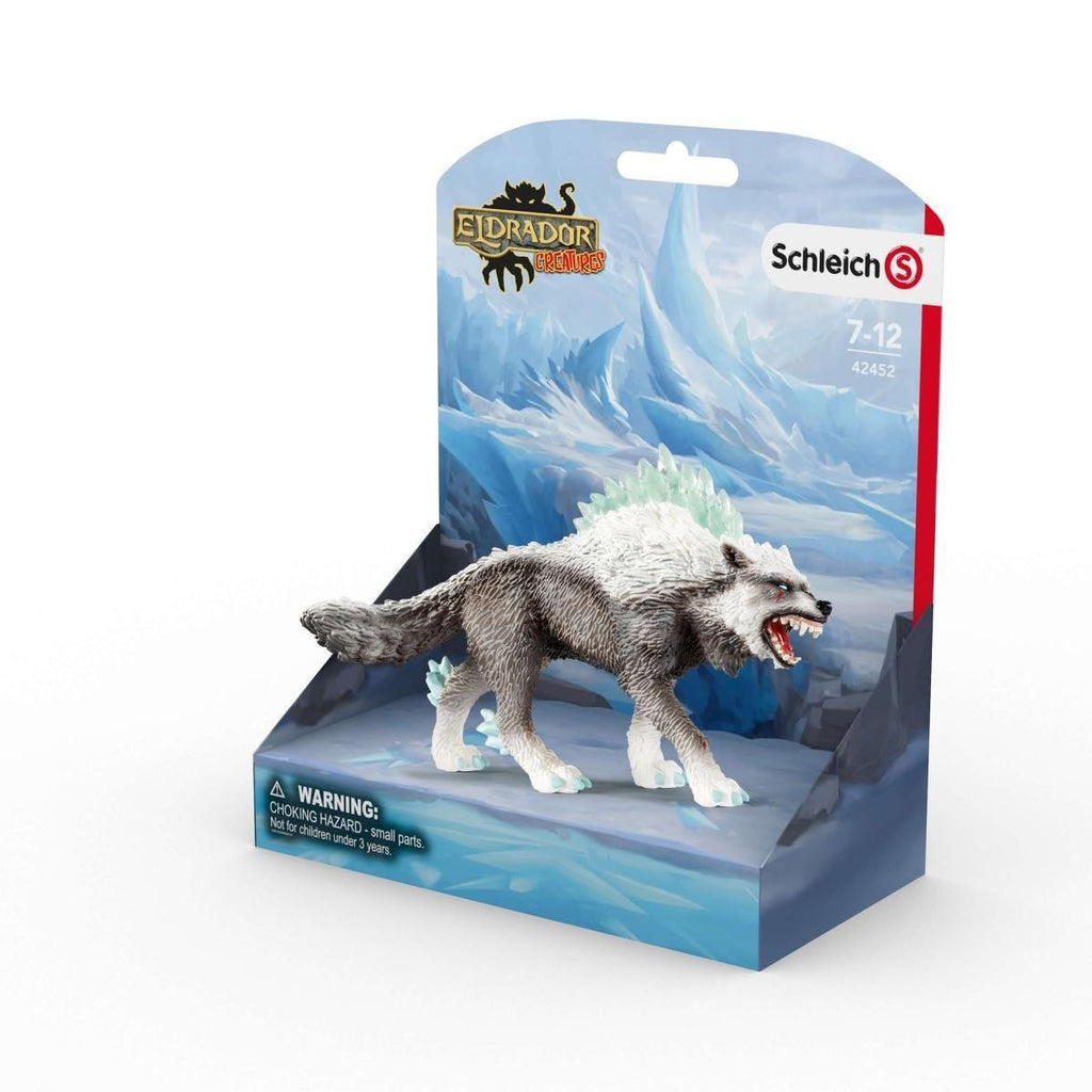 Schleich 42452 Eldrador Snow Wolf Figure - TOYBOX Toy Shop
