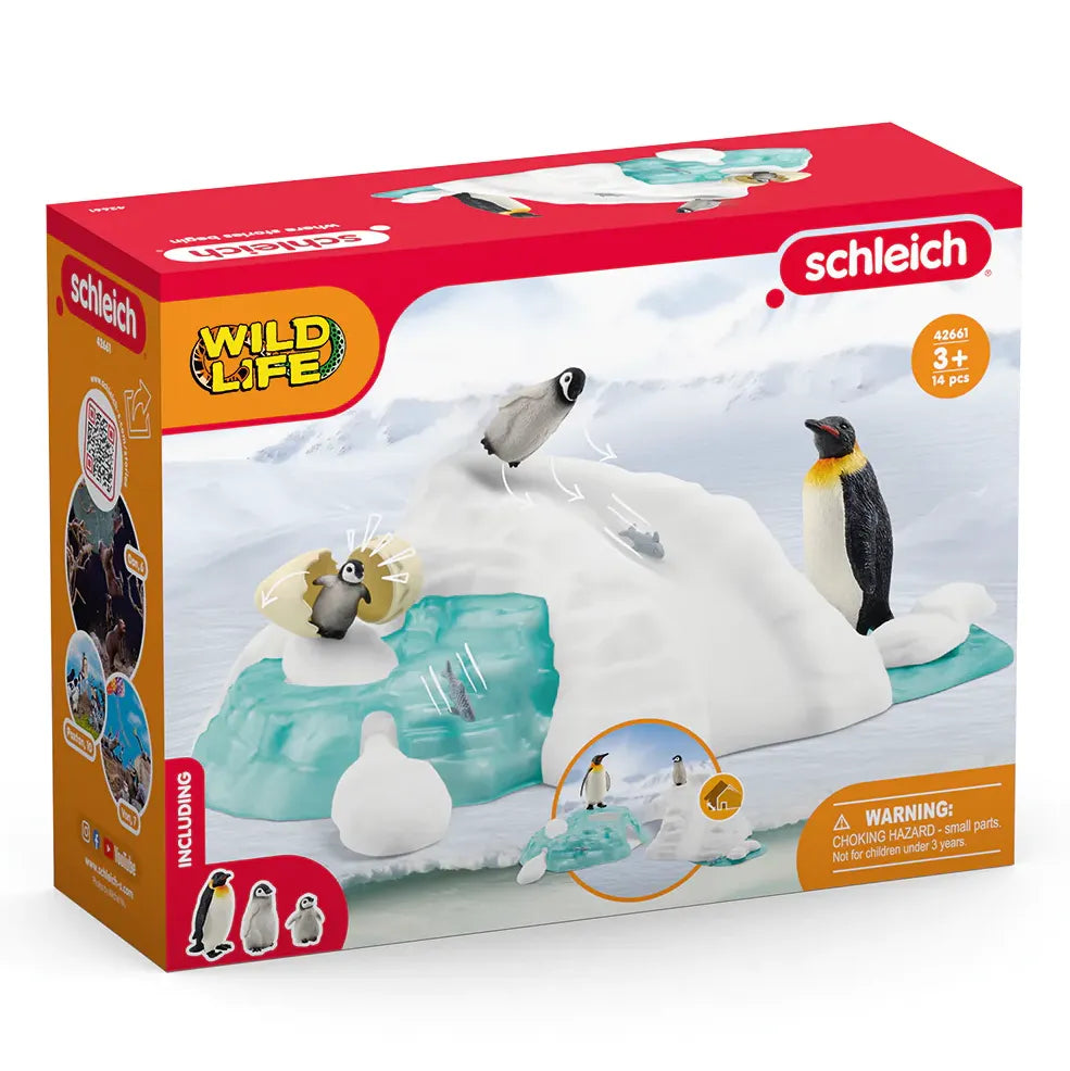 Schleich 42661 Wildlife Penguin Family Fun Playset