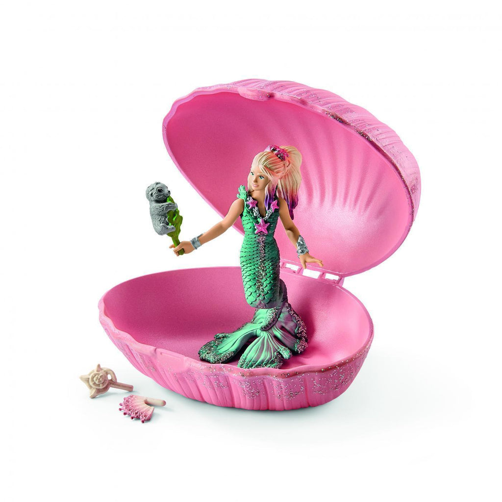 Schleich 70562 Mermaid With Baby Turtle in Shell Figure - TOYBOX Toy Shop