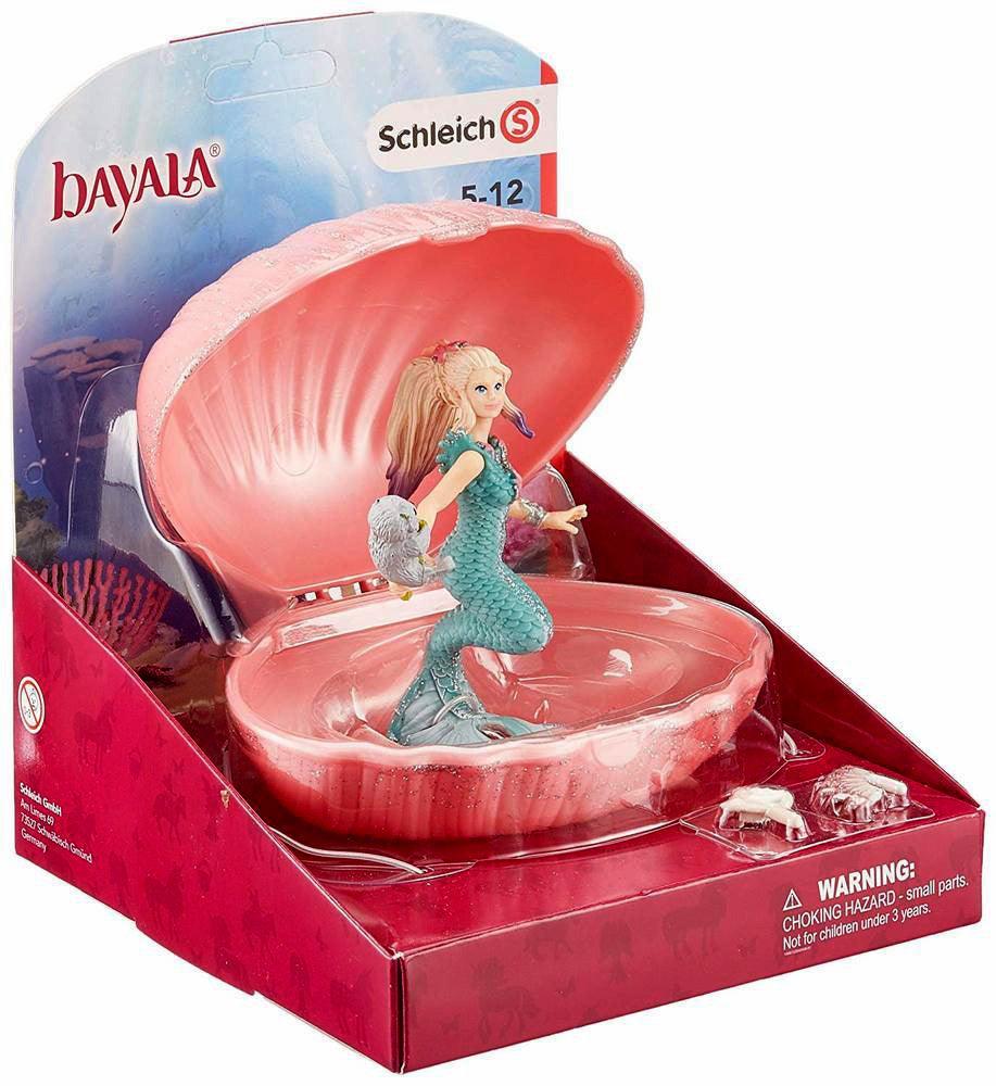 Schleich 70564 Mermaid with Baby Seal in Shell - TOYBOX Toy Shop