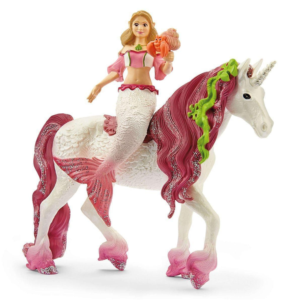 Schleich 70593 Mermaid Feya On Underwater Unicorn Figure - TOYBOX Toy Shop