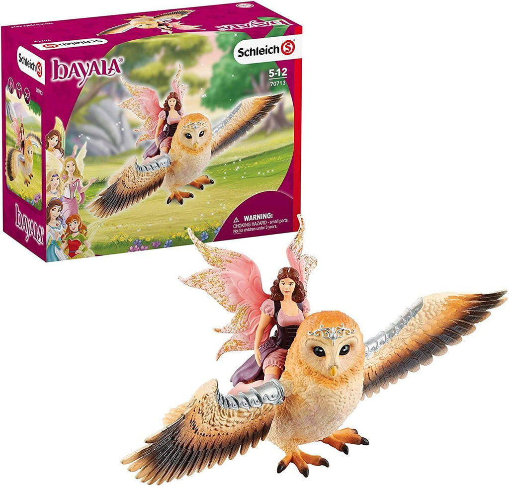 Schleich Fairy in Flight on Glam-Owl - TOYBOX Toy Shop