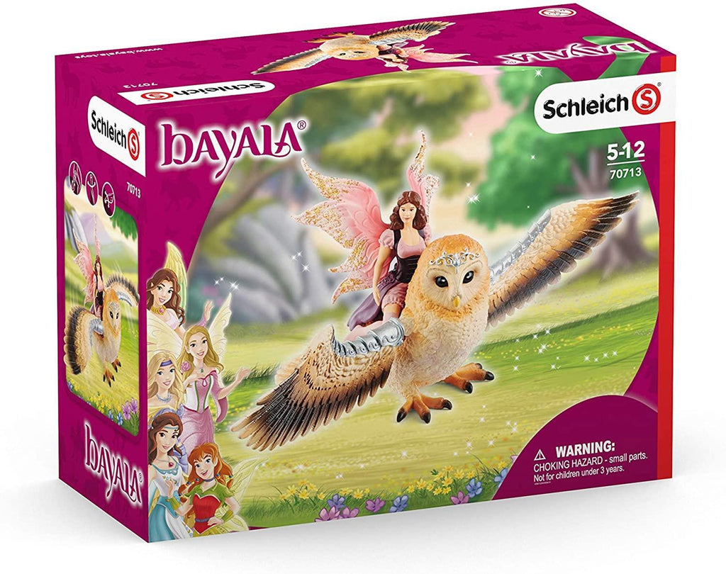 Schleich Fairy in Flight on Glam-Owl - TOYBOX Toy Shop