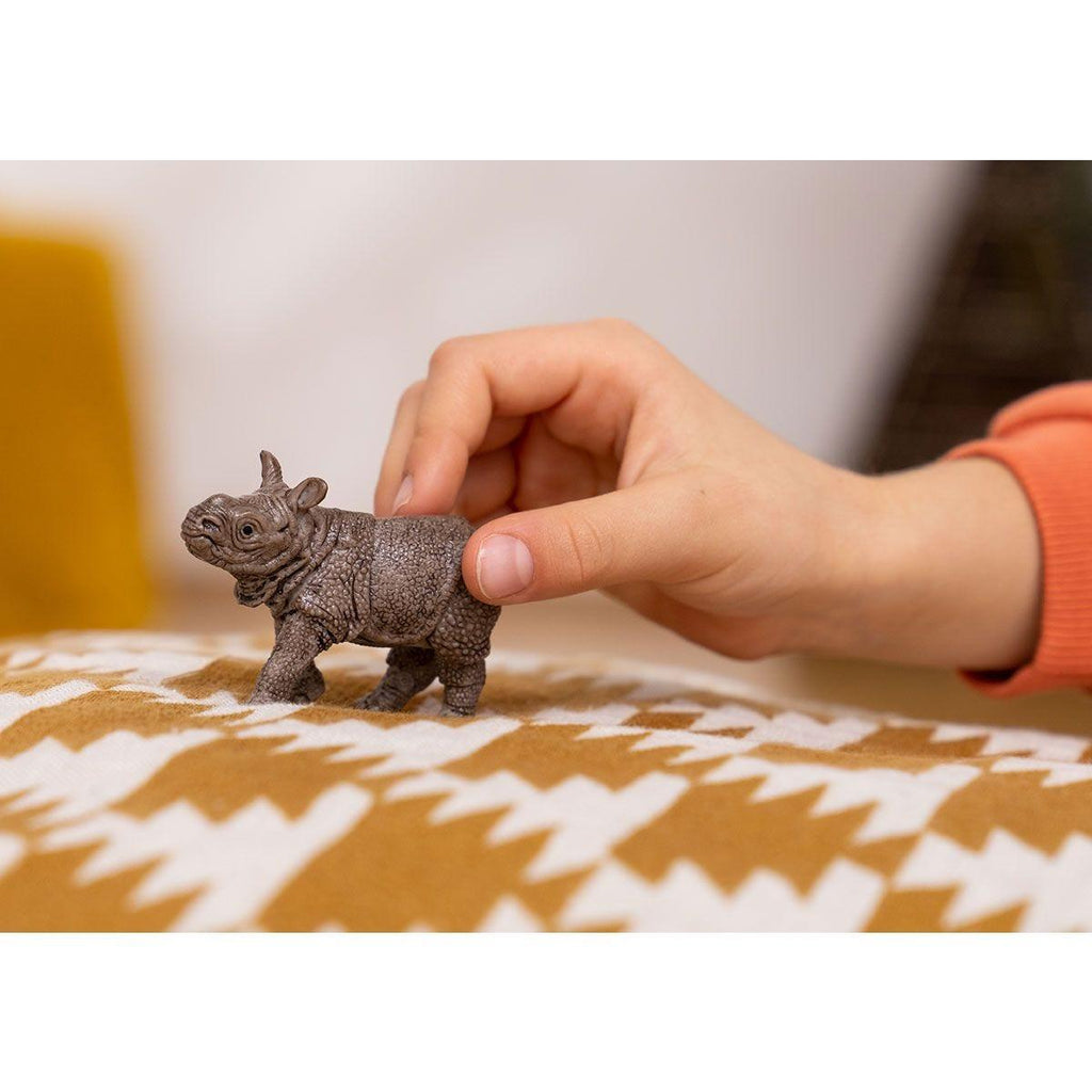 SCHLEICH Indian Rhinoceros Baby Figure - TOYBOX Toy Shop