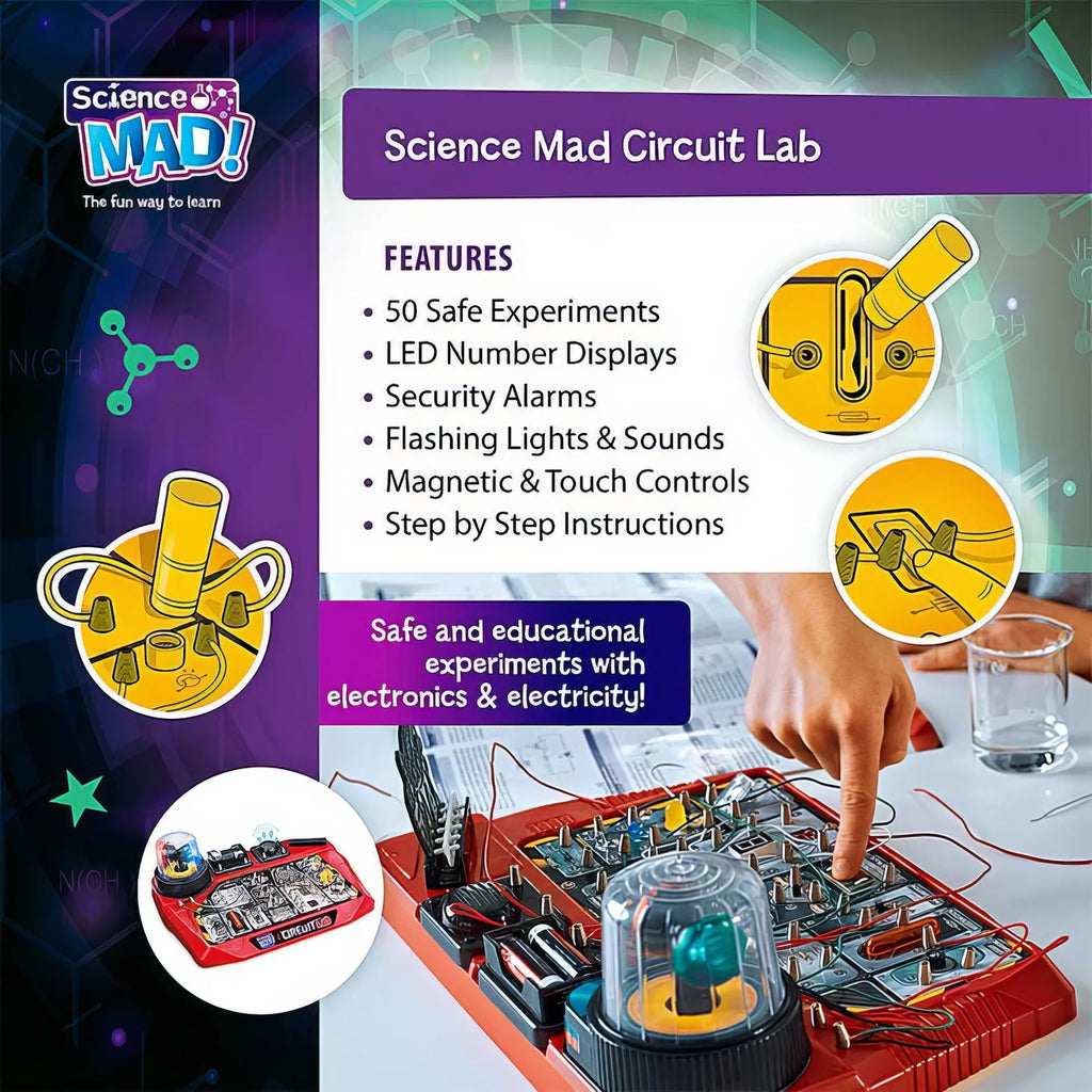 Science Mad Circuit Lab Kit with 50+ Experiments - TOYBOX Toy Shop