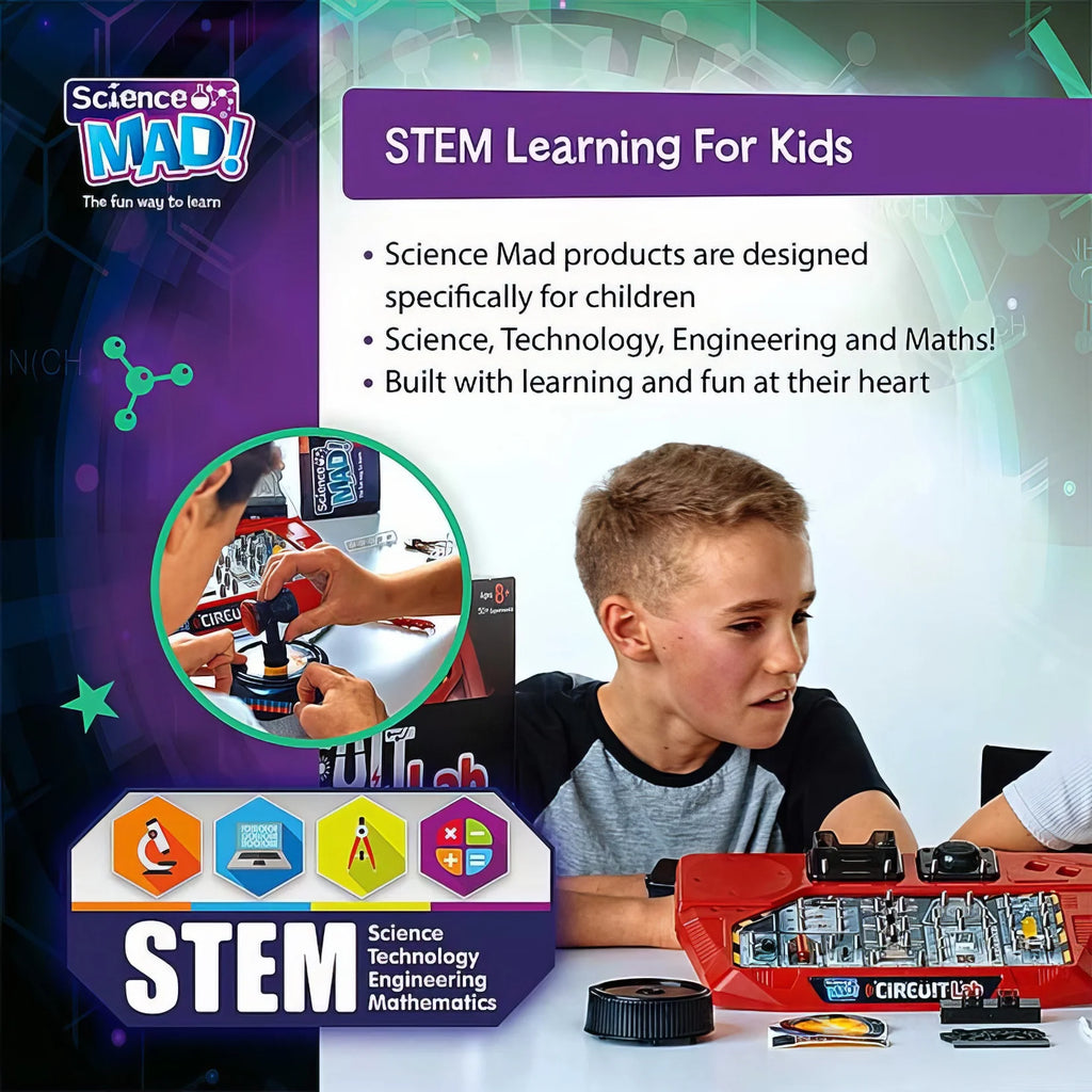 Science Mad Circuit Lab Kit with 50+ Experiments - TOYBOX Toy Shop