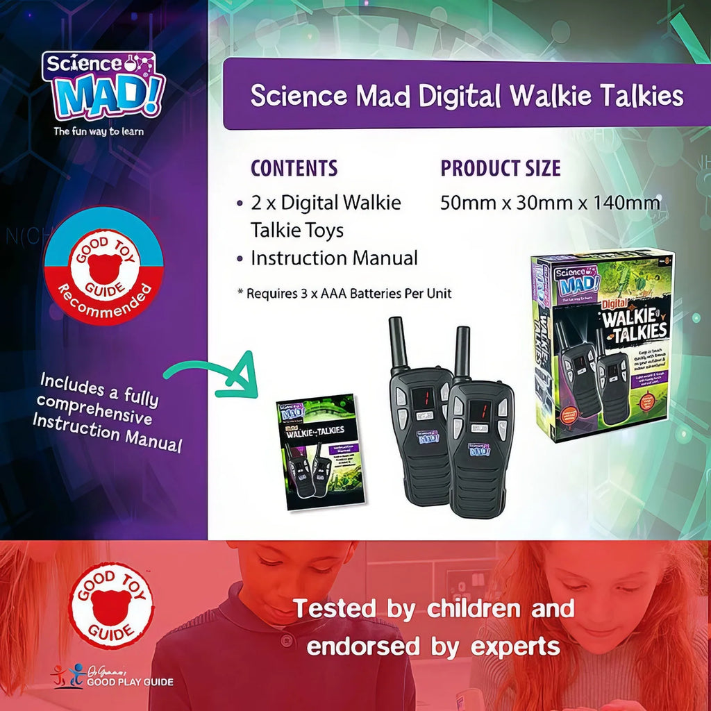 Science Mad Digital Walkie Talkies - TOYBOX Toy Shop