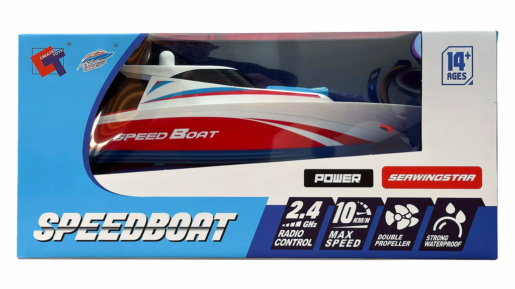 SEAWINGSTAR 2.4GHz Radio Controlled Double Propeller Speedboat - Assorted - TOYBOX Toy Shop