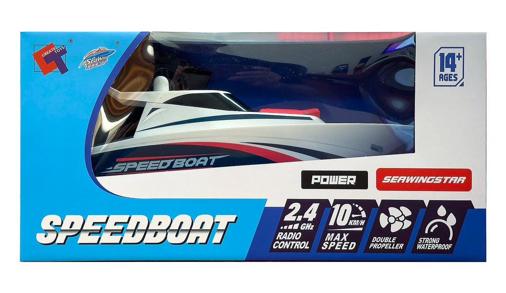 SEAWINGSTAR 2.4GHz Radio Controlled Double Propeller Speedboat - Assorted - TOYBOX Toy Shop