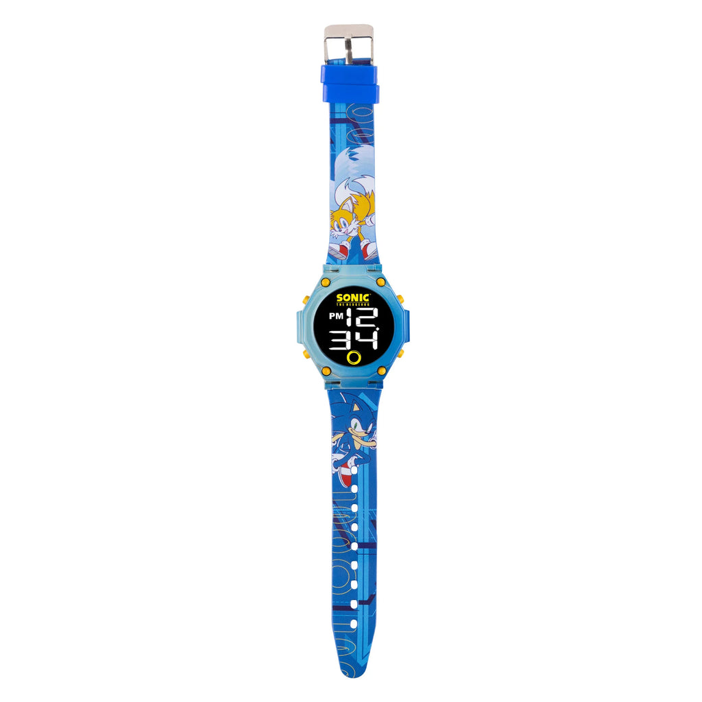 Sega Sonic the Hedgehog Character Print Digital Flashing Watch - TOYBOX Toy Shop