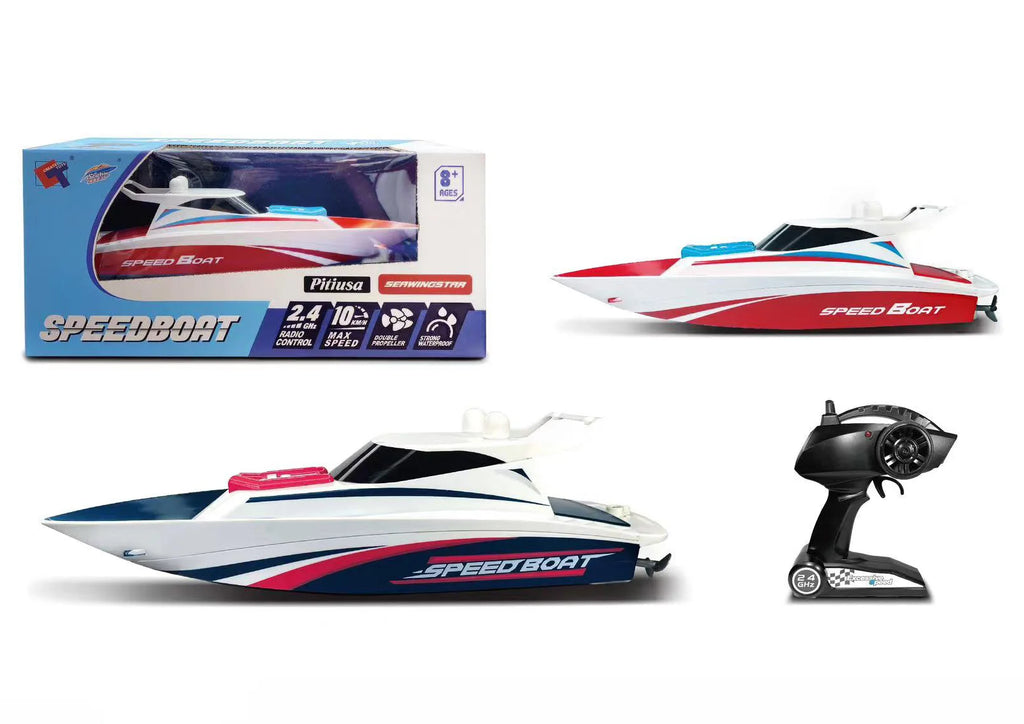 SEAWINGSTAR 2.4GHz Radio Controlled Double Propeller Speedboat - Assorted - TOYBOX Toy Shop