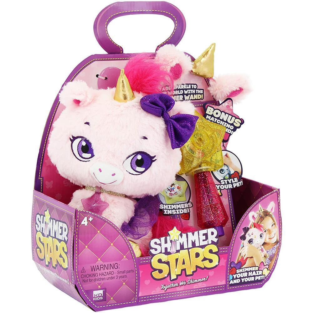 Shimmer Stars Twinkle Unicorn 28cm Plush - Pink - TOYBOX Toy Shop
