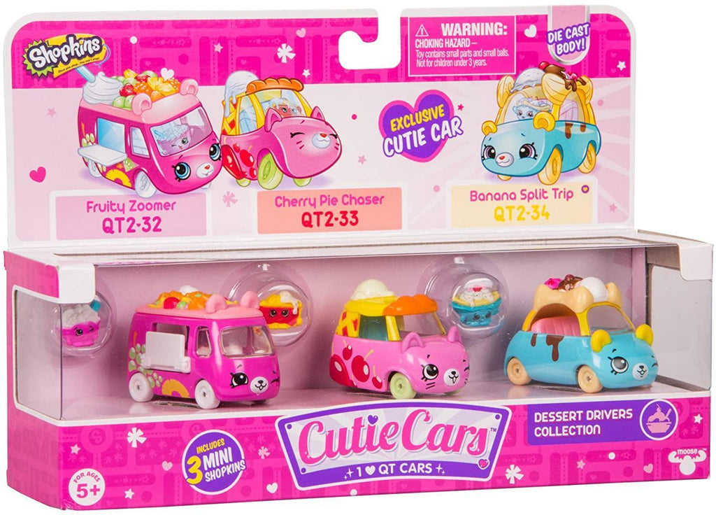 Shopkins 56740 Cutie Car S2 3 Pack-Asst - TOYBOX Toy Shop