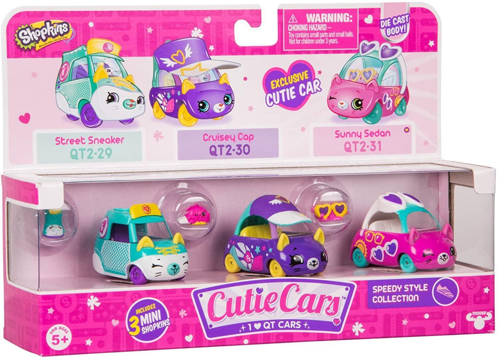 Shopkins Cutie Car S2 3-Pack - Assorted - TOYBOX Toy Shop