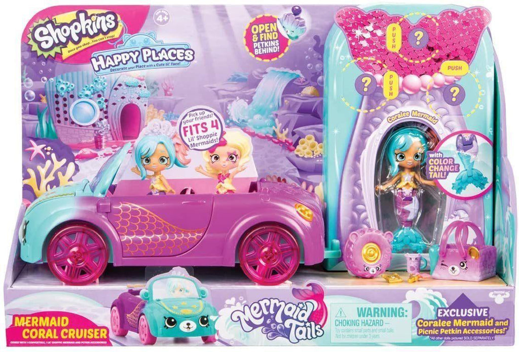 Shopkins  Happy Places Mermaid Tails Coral Cruiser Playset - TOYBOX Toy Shop