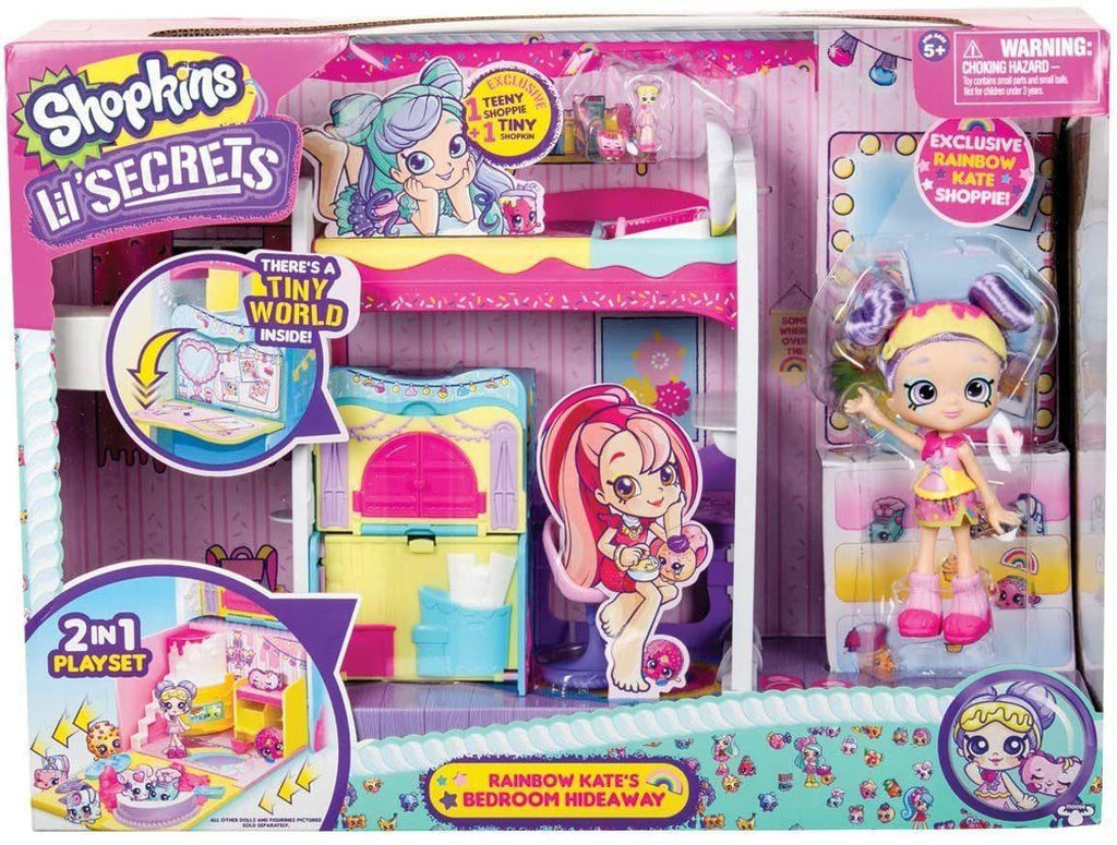Shopkins Lil' Secrets Rainbow Kate's Bedroom Hideaway - TOYBOX Toy Shop