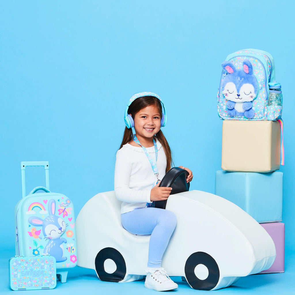 SMIGGLE Animalia Junior Hardtop Trolley Bag - Mint - TOYBOX Toy Shop