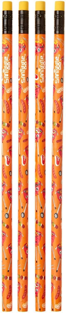 SMIGGLE BBQ Scented Pencil Pack X4 Scented HB Wooden With Eraser Top - TOYBOX Toy Shop
