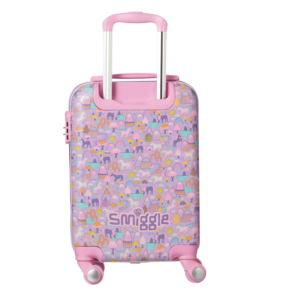 SMIGGLE Beam Four Wheel Travel Trolley Bag, Colour Lilac - TOYBOX Toy Shop