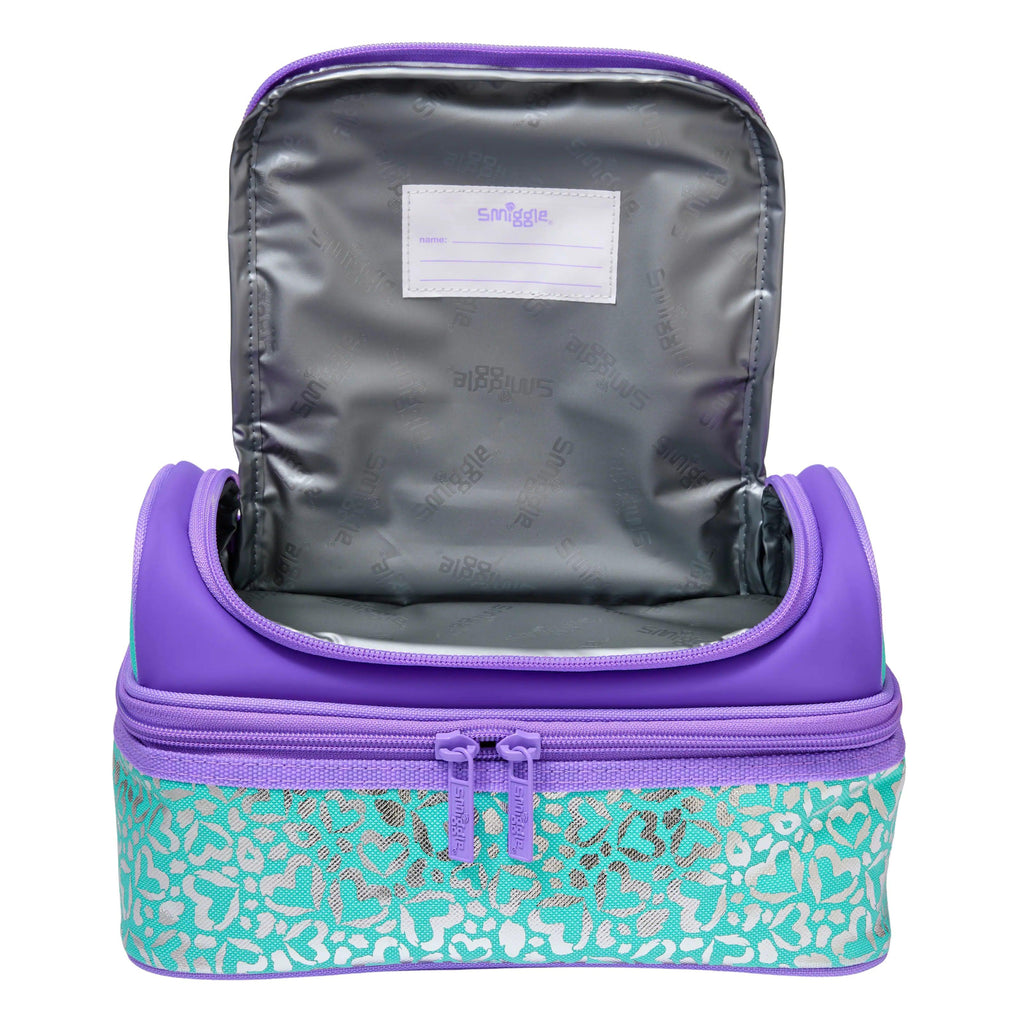SMIGGLE Best Budz Double Decker Lunchbox - Lilac - TOYBOX Toy Shop