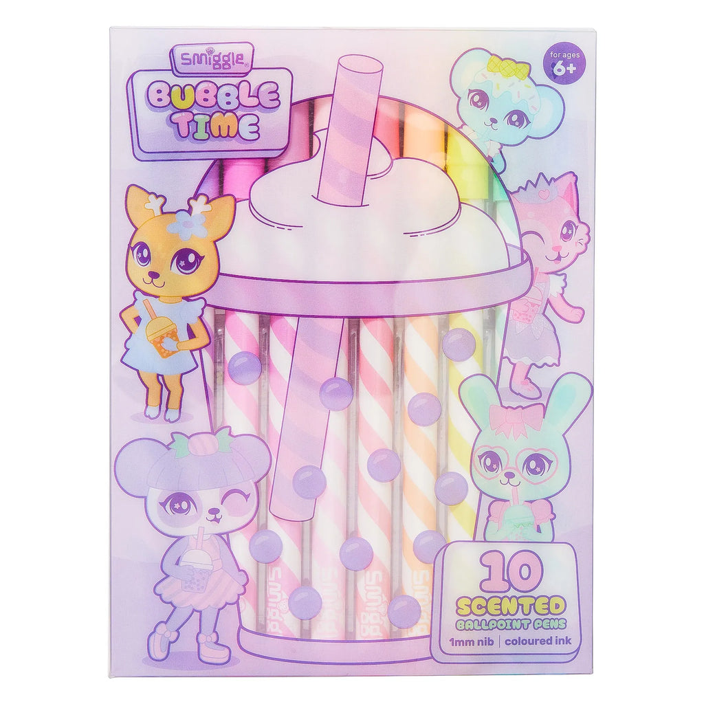 Smiggle Bubble Time Pen Pack - Lilac