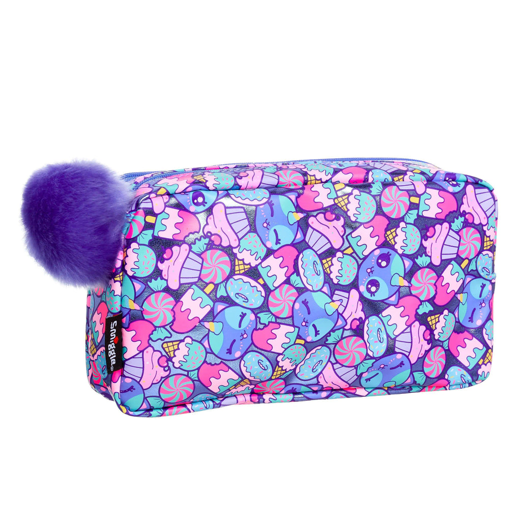 SMIGGLE Budz Character Two Pocket Pencil Case - Purple - TOYBOX Toy Shop