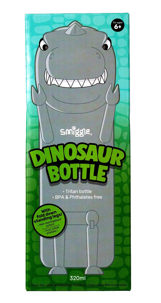 SMIGGLE Character Dinosaur Drink Bottle 320ml - Green - TOYBOX Toy Shop