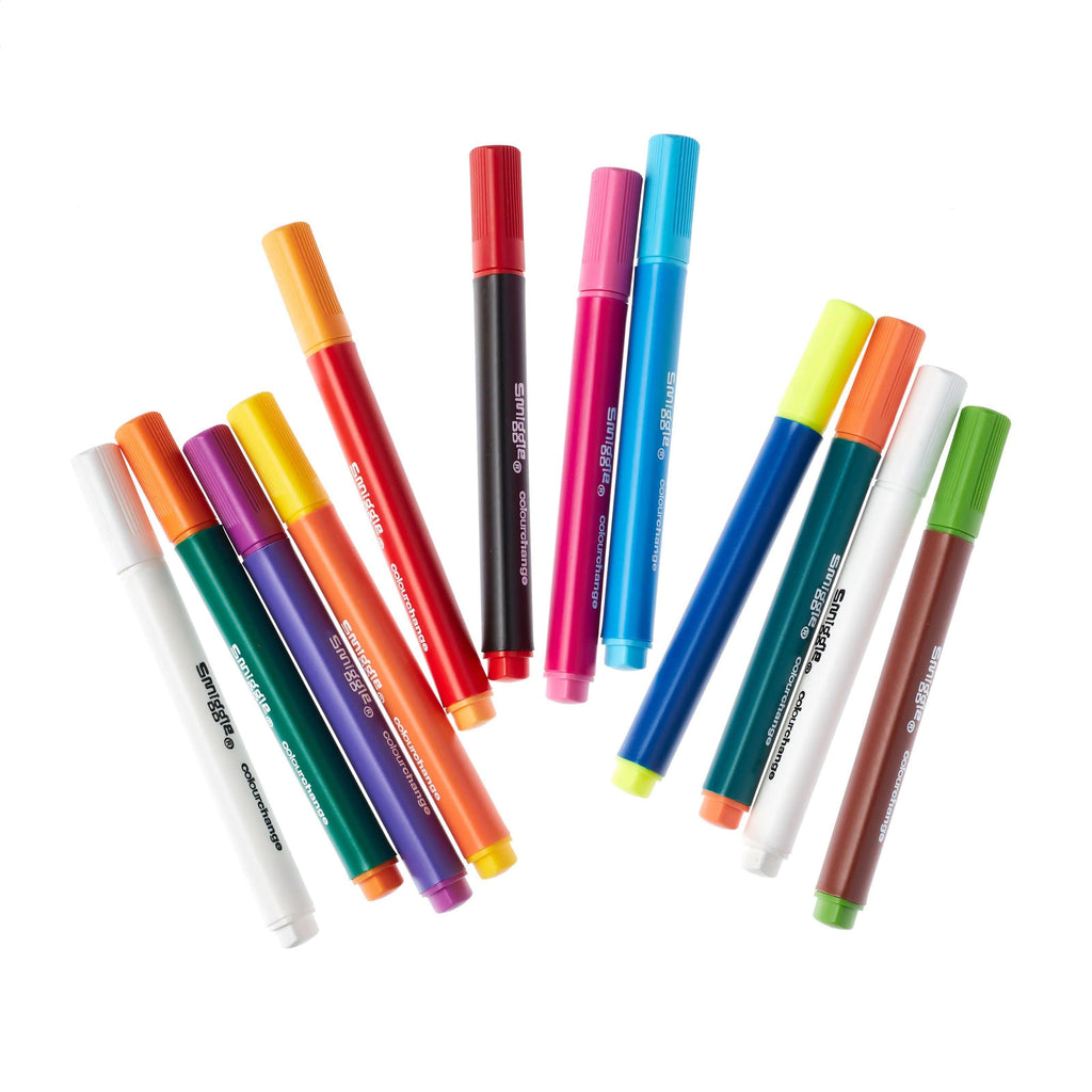 SMIGGLE Colour Change Markers X12 - Colour Mix - TOYBOX Toy Shop