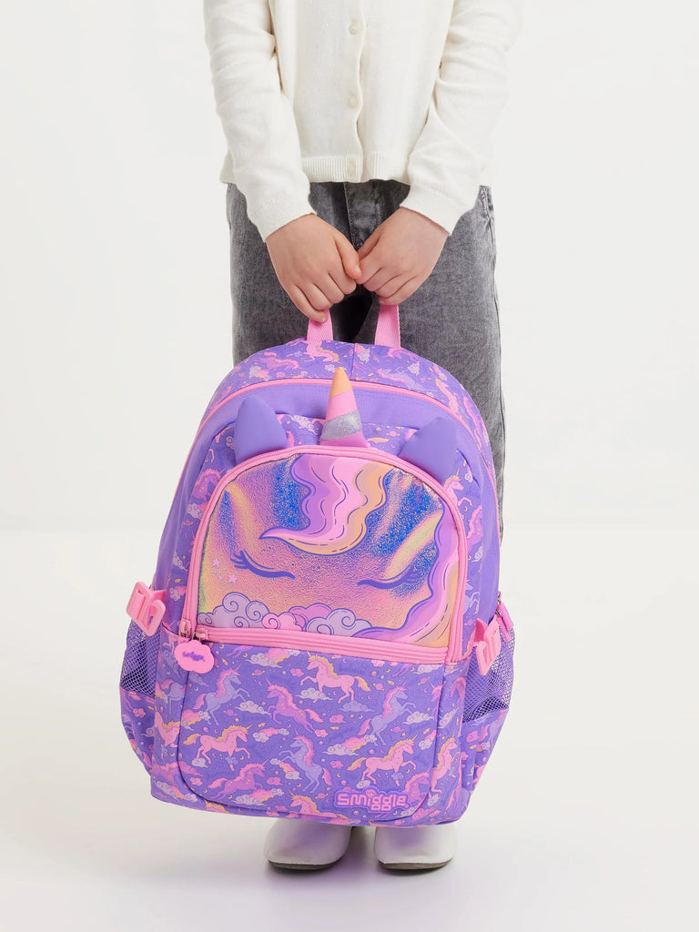 Smiggle Eclipse Classic Attach Backpack - Lilac
