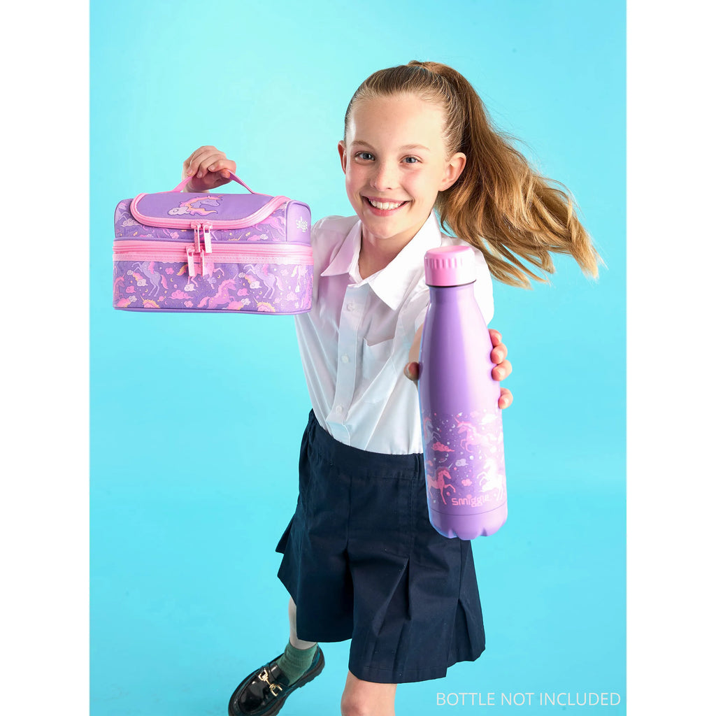Smiggle Eclipse Double Decker Lunchbox- Lilac