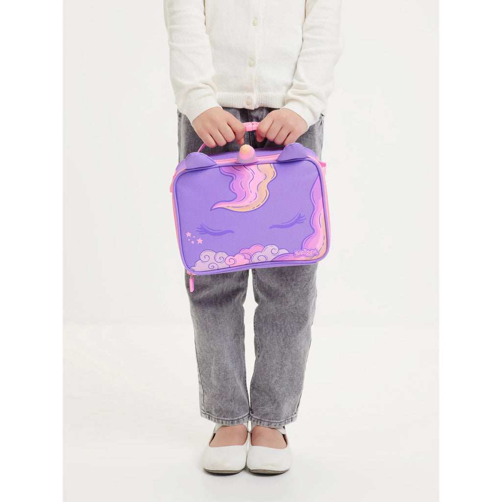 Smiggle Eclipse Oblong Attach Lunchbox - Lilac