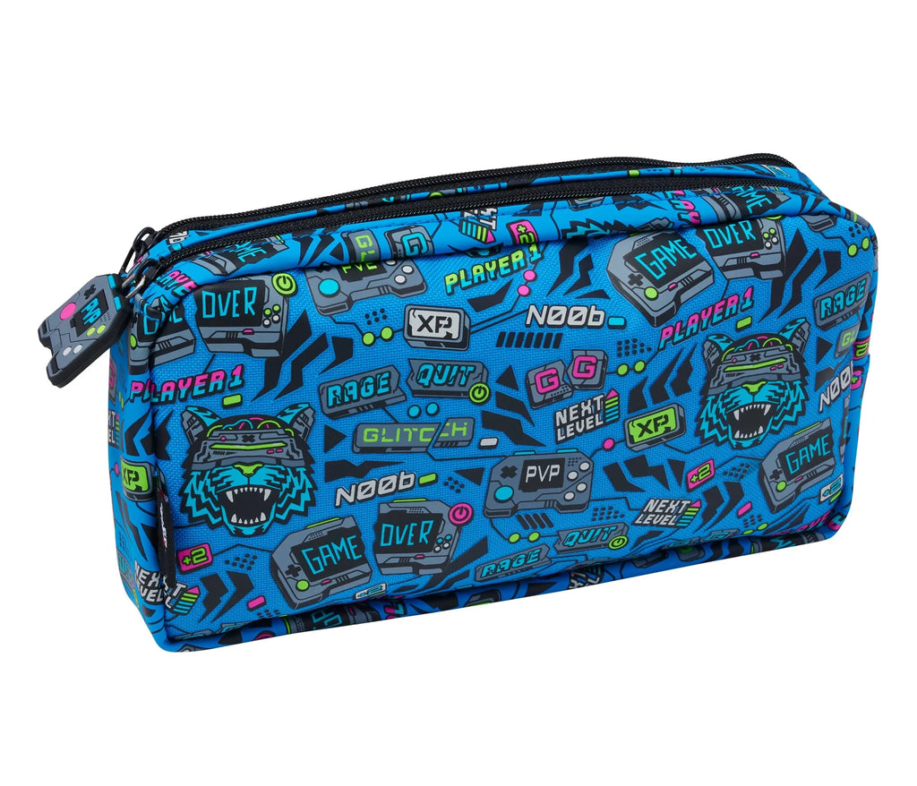 Smiggle Eclipse Pocket Character Pencil Case - Mid Blue