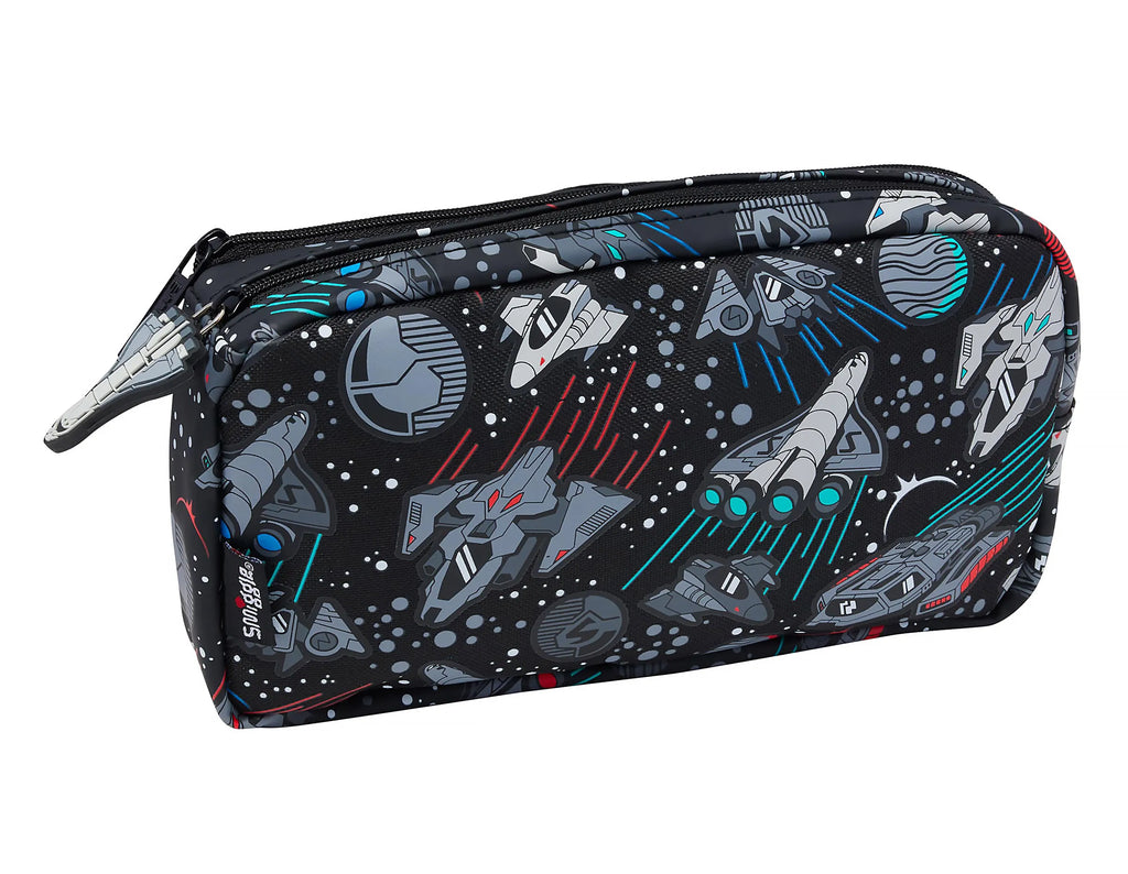 Smiggle Eclipse Pocket Character Pencil Case - Black