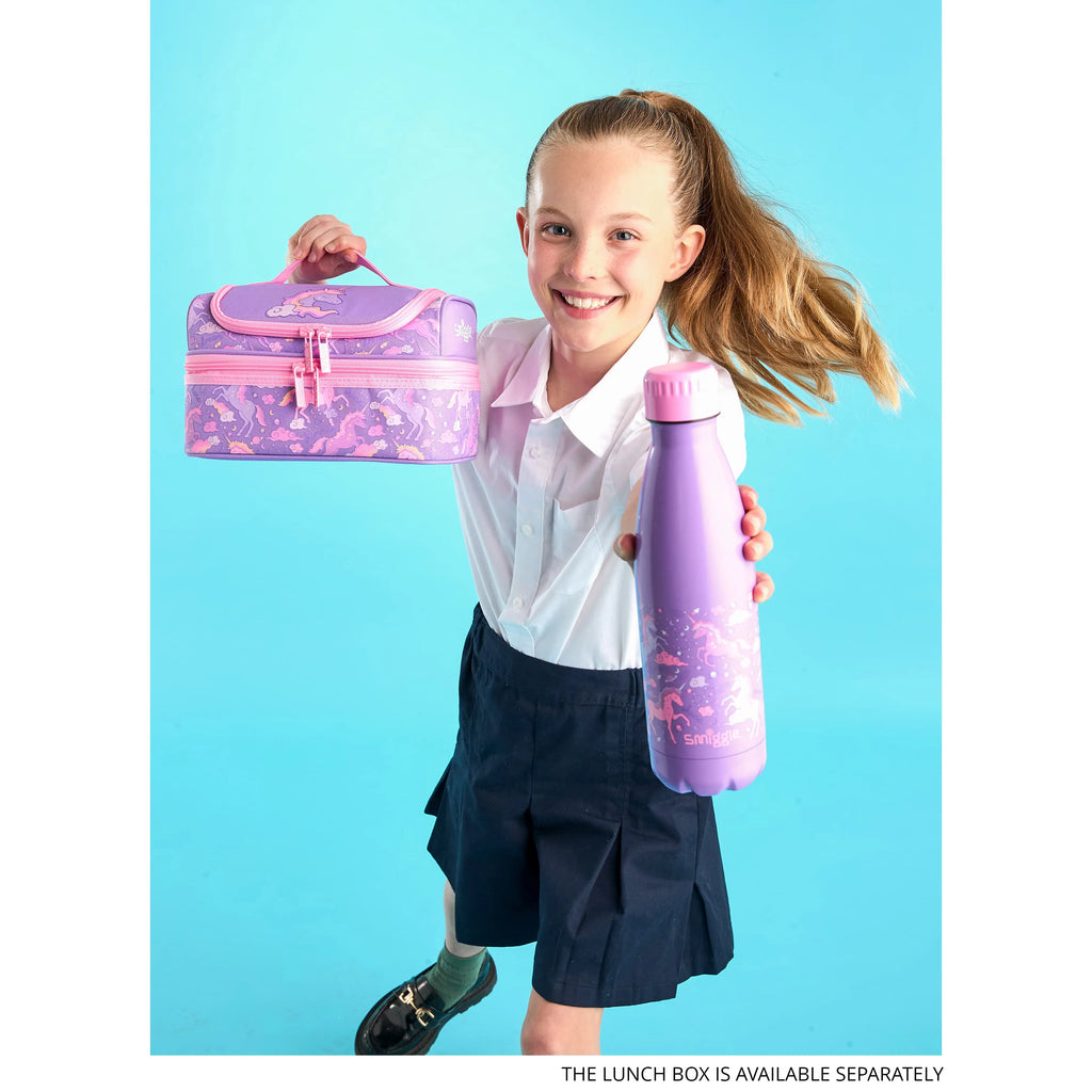Smiggle Eclipse Wonder Insulated Stainless-steel Drink Bottle 480ml - Lilac