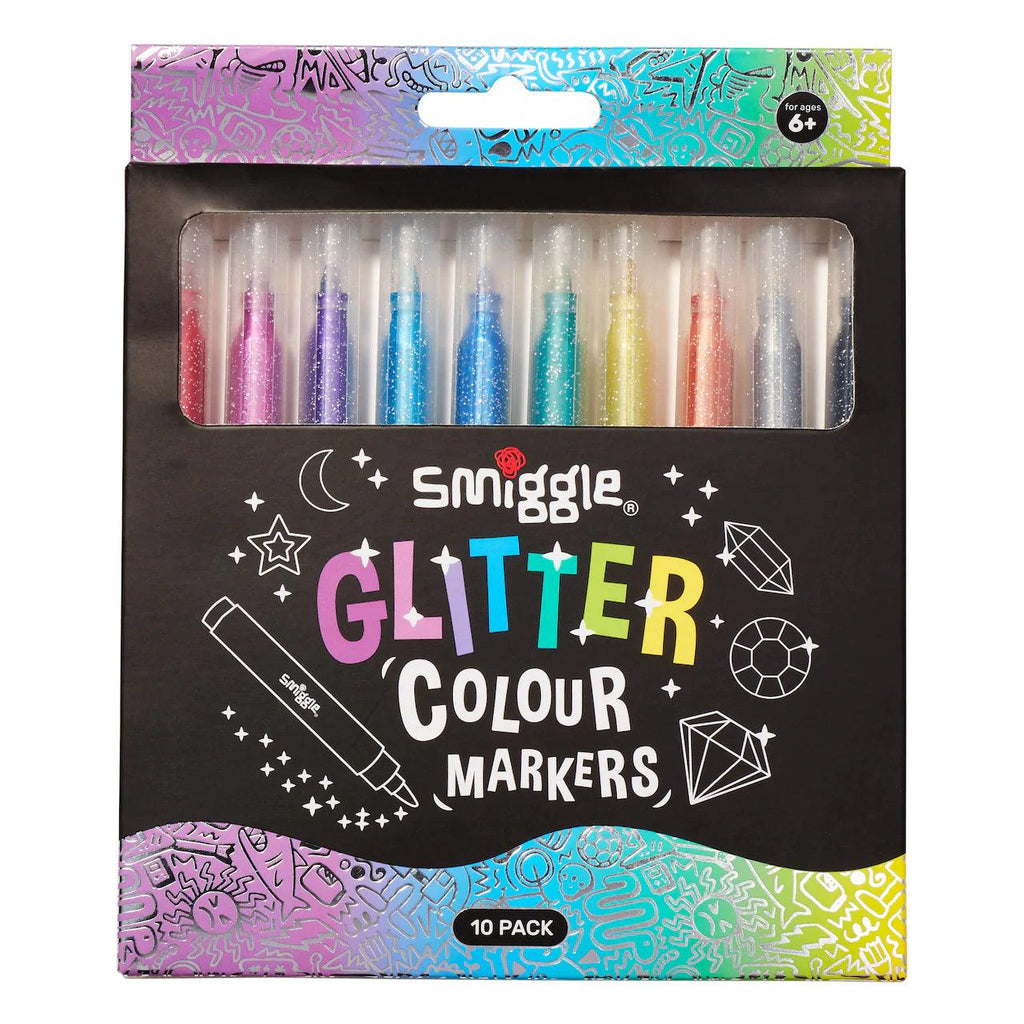 SMIGGLE Glitter Marker Pack X10 - TOYBOX Toy Shop