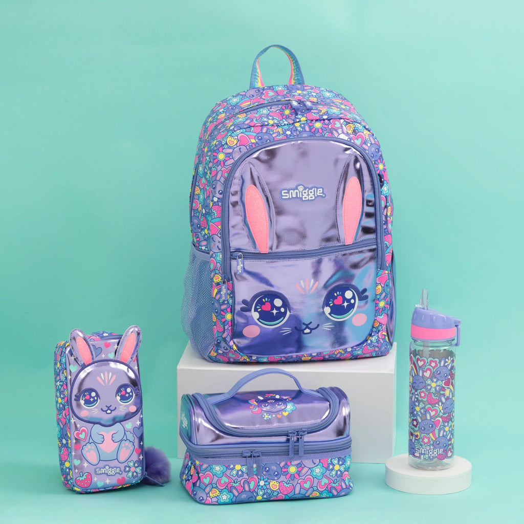 SMIGGLE Hop Double Decker Lunchbox - Lilac - TOYBOX Toy Shop