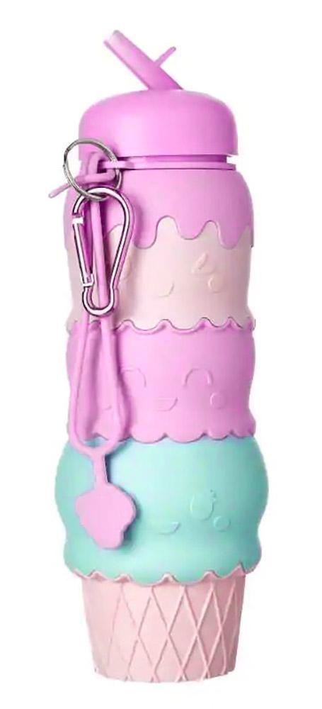 SMIGGLE Ice Cream Silicone Water Bottle - Pink - TOYBOX Toy Shop