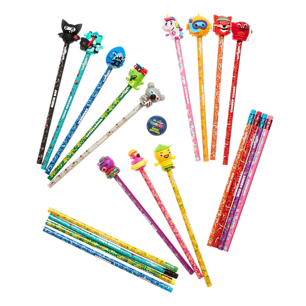 SMIGGLE Lil' Scent Crazy Critters Scented Pencil Mega Pack X21 - TOYBOX Toy Shop