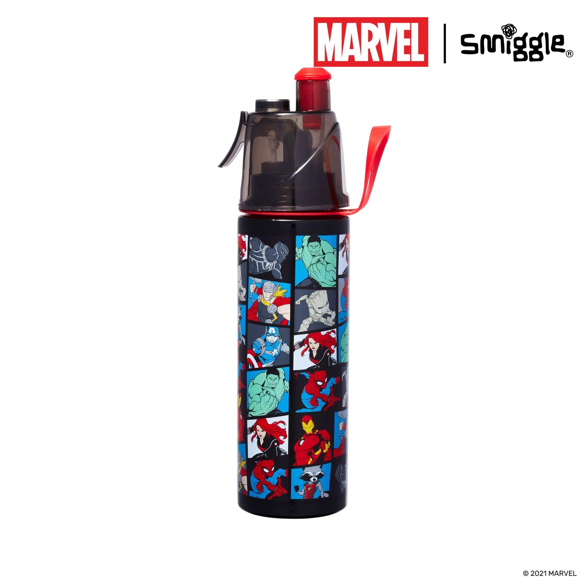 SMIGGLE Marvel Insulated Stainless Steel Spritz Drink Bottle 500Ml