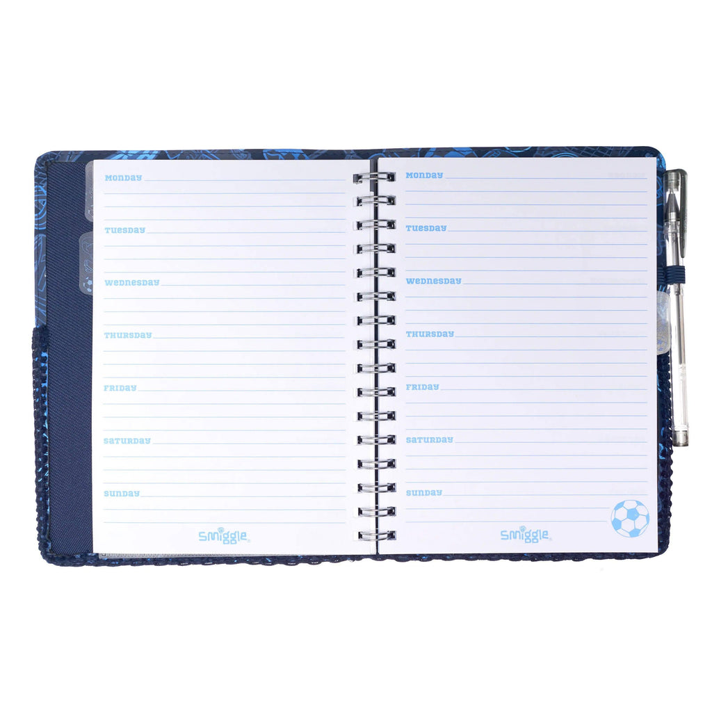 SMIGGLE Mesh A5 Notebook - Blue - TOYBOX Toy Shop
