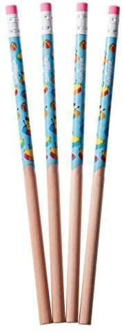 SMIGGLE Pencils x 4 Pack Scented HB Wooden With Eraser Top - Cool Bananas - TOYBOX Toy Shop