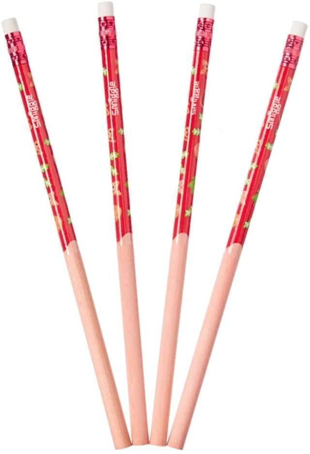 SMIGGLE Santa's Cookies Scented HB Pencils x 4 - Red - TOYBOX Toy Shop
