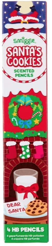 SMIGGLE Santa's Cookies Scented HB Pencils x 4 - Red - TOYBOX Toy Shop